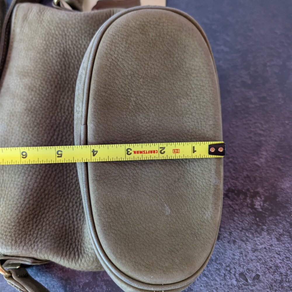 COACH RARE Vintage 1995 Pebbled Leather Olive Green Bucket N5M‑4933 w/ Dusty - Picture 15 of 16